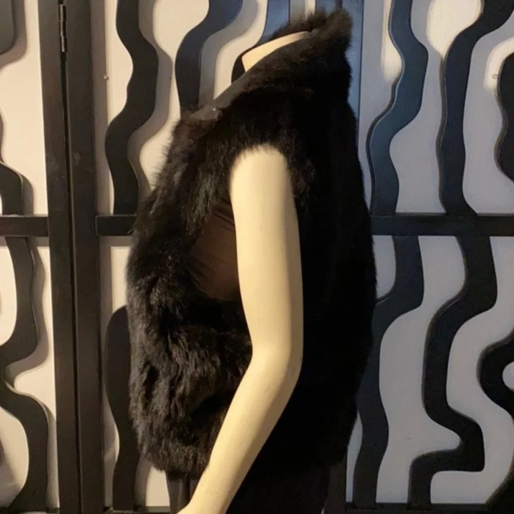 Andrew Marc Genuine Opposum Fur and Real Leather Unisex Vest - Picture 8 of 12